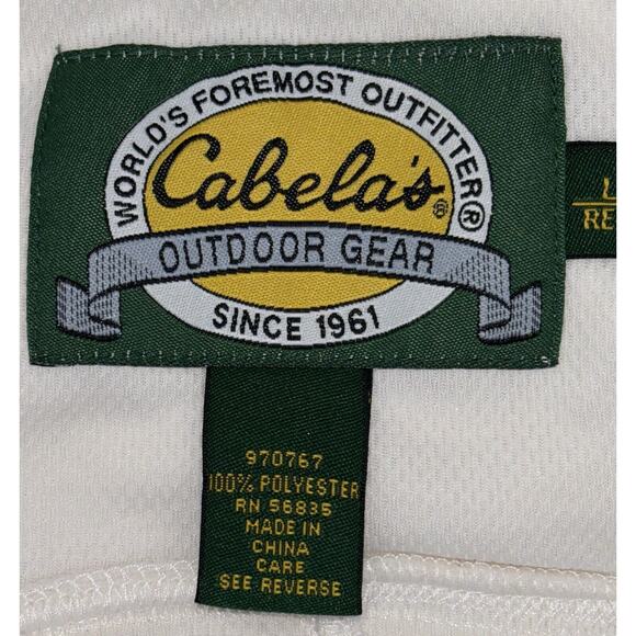 CABELA'S Women's Fleece Vest Cream Large Full Zip Pockets Outdoors Winter EUC - Picture 13 of 13